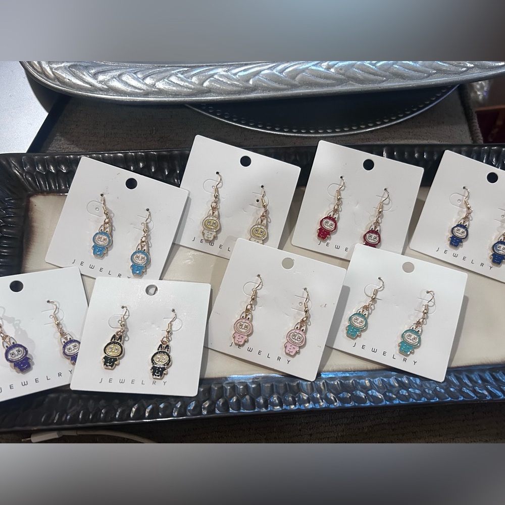 Labubu  fashion earrings, adorable, NEW (2 for $12)